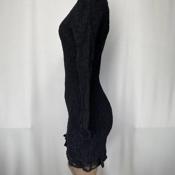 The Kooples Women’s Lace Ruffled Long-Sleeve Mini Dress – Black – Size 1/S - Picture 9 of 11